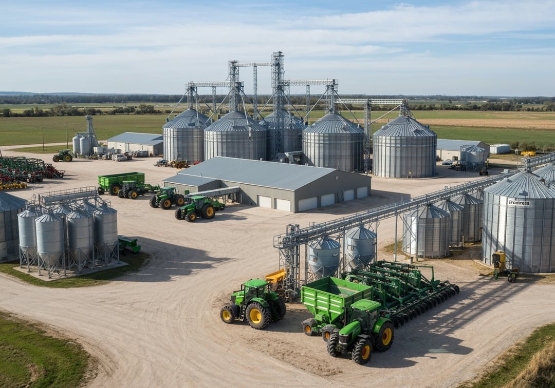 Modern chemical manufacturing facility with complex systems