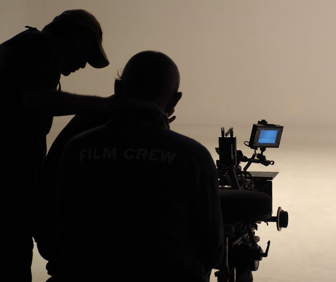 Professional photographer with camera equipment