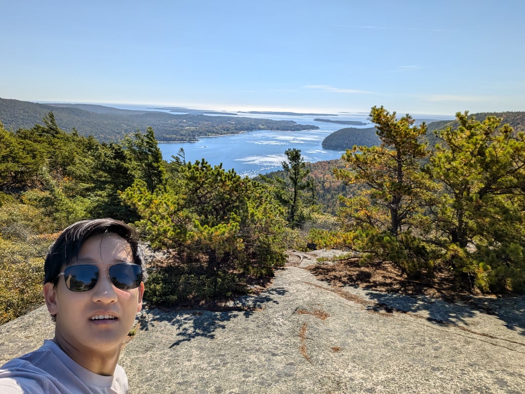 Image with caption 'Selfie from a bald spot.'