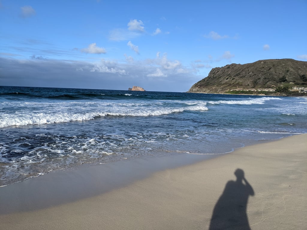 Image with caption 'The beach was also quite nice once I got there.'