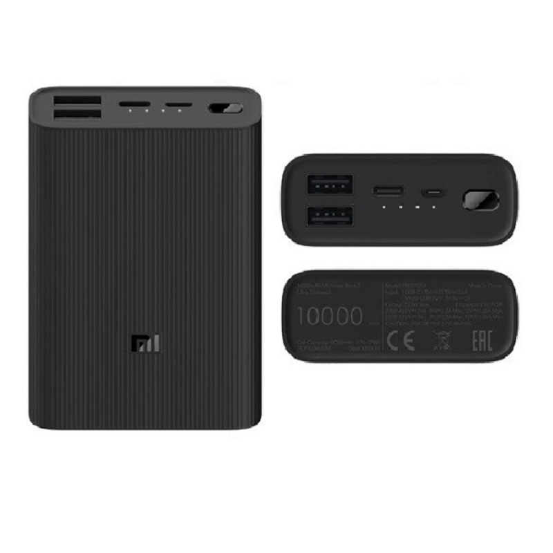 1-600x600-1 Xiaomi Mi 3 Ultra Compact 10000mAh Power Bank - Image 1