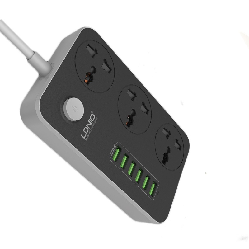 2 LDNIO 6 USB Ports and 3 Power Socket Extension - Image 1