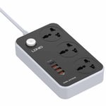 LDNIO SC3412 38W PD20W Power Strip 3 Socket Outlets and 3 QC 3.0 USB