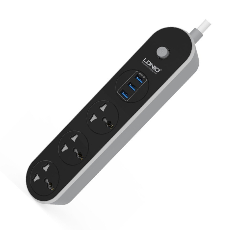 51CWh3ldilL._SL1001_ (1) LDNIO SC3301/ 3 Power Socket With 3 USB Extension cord - Image 1
