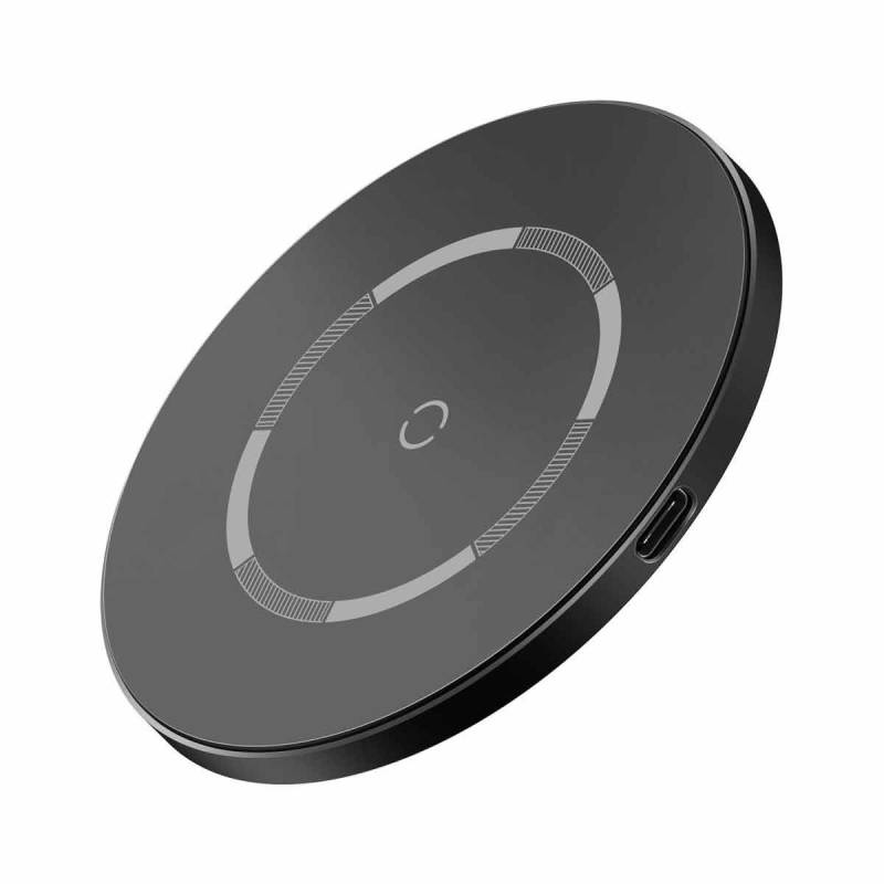 Baseus Simple Magnetic Wireless Charger (suit for IP12) Black - Image 1