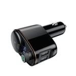 Baseus Locomotive Bluetooth FM Transmitter MP3 Car Charger 2x USB 3.4A black - Image 2