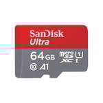 SanDisk 64GB Ultra microSDHC UHS-I Memory Card with Adapter - 120MB/s, C10, U1, Full HD, A1, Micro SD Card