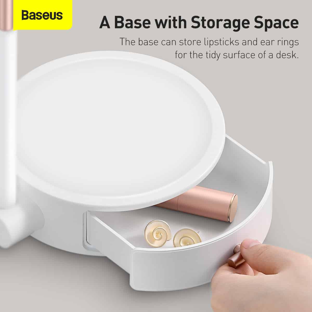 Baseus Smart Beauty Series Lighted Makeup Mirror with Storage Box f 14