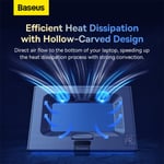 Baseus ThermoCool Heat-Dissipating Laptop Stand (Turbo Fan Version) Grey Hollow Air Duck - Image 2