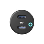 Powerology 45W Ultra-Quick Car Charger with Dual Output - PCCSR006 - Image 2