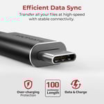 Promate Fabric Braided USB-C Data Sync & Charge Cable - Image 3