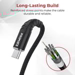 Promate Fabric Braided USB-C Data Sync & Charge Cable - Image 4