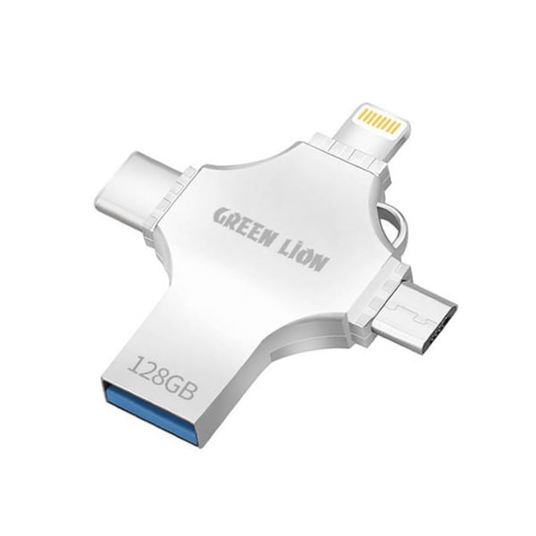 Green Lion 4-In-1 USB Flash Drive 128GB