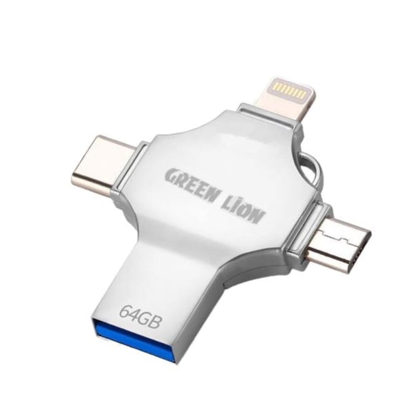 Green Lion 4-In-1 USB Flash Drive 64GB