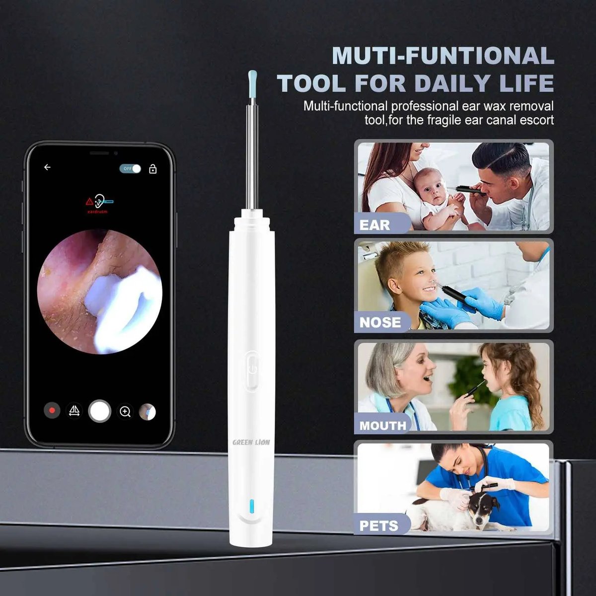 Green Lion Visual Earwax Removal Tool - Image 3