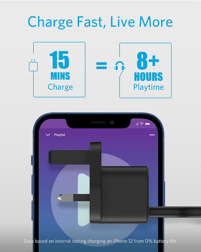 Anker PowerPort III 20W Cube USB C Charger Black 4
