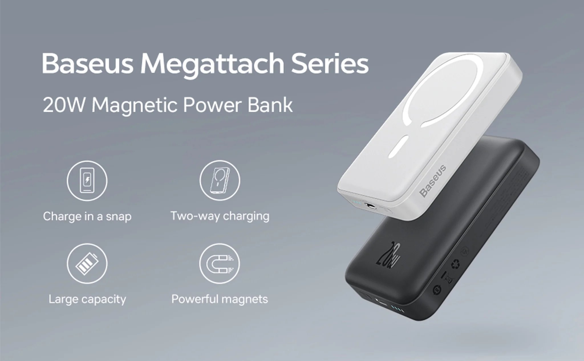 Another Better Battery Pack for iPhone

Compared with other 5000mah battery packs, the upgraded Baseus magnetic power bank increases the capacity to 10000mah, which can charge the iPhone 14 1.8 times, which is equivalent to an additional 36 hours of video playback time.

The capacity is increased by 100%, but the weight is only increased by 60%, and the thickness is controlled within 20mm. Answering calls with one hand or taking selfies is stress-free while charging wirelessly
