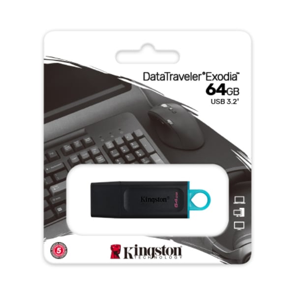 Kingston 64GB Data Traveler Exodia USB 3.2 Flash Drive