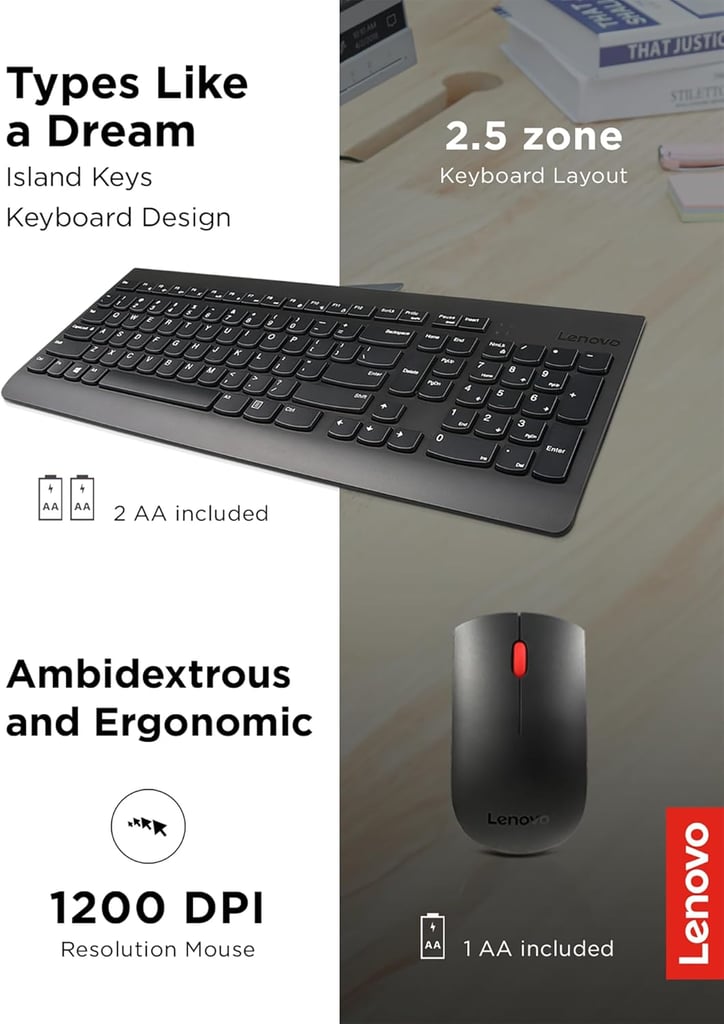 Lenovo 510 Wireless Keyboard & Mouse Combo Lenovo 510 Wireless Keyboard Mouse Combo 3