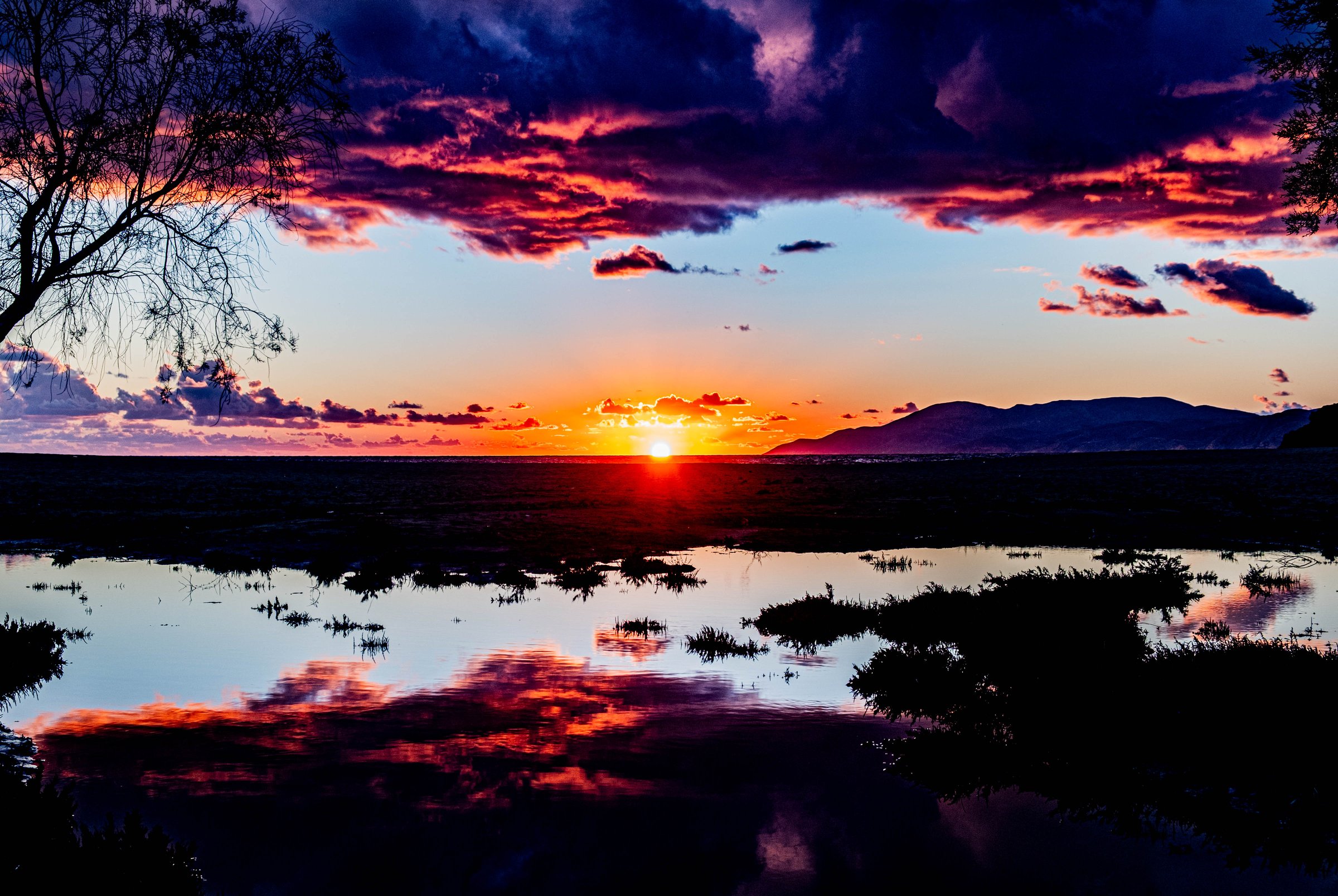 Rose-Glowing Clouds Reflected