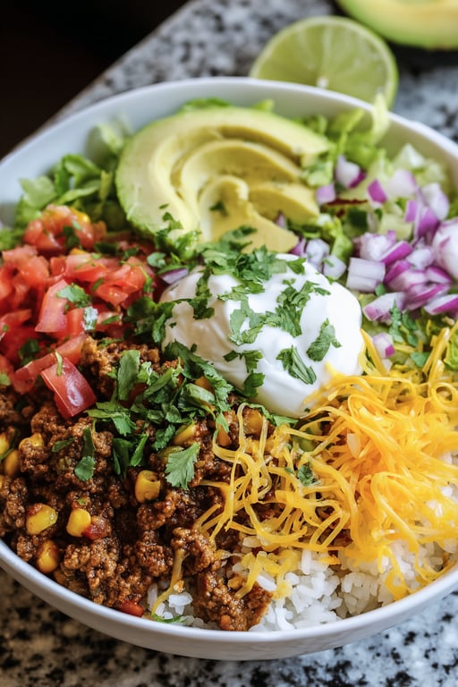 Taco Rice Bowl Recipe – Quick Weeknight Dinner