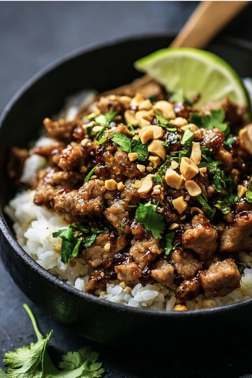 Ginger Lime Turkey Coconut Rice: 9 Easy Steps