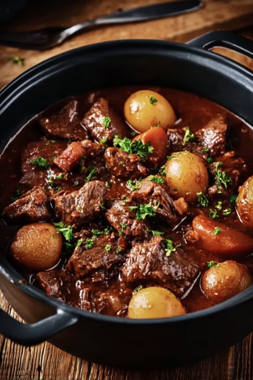 Slow Cooker Beef Bourguignon Recipe – Simple Homemade Recipe