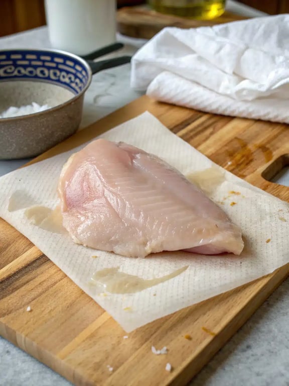 Mixing the spice rub for the air fryer chicken breast in a small bowl