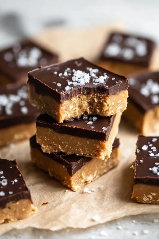Chocolate Peanut Butter Protein Bars – No Bake, Healthy & Delicious