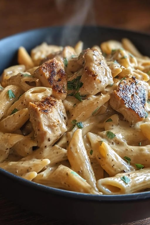 Creamy Cajun Chicken Pasta – A Bold, Flavor-Packed Dinner You’ll Crave Again 1 Creamy Cajun Chicken Pasta in a bowl with smoky grilled chicken and rich Cajun cream sauce