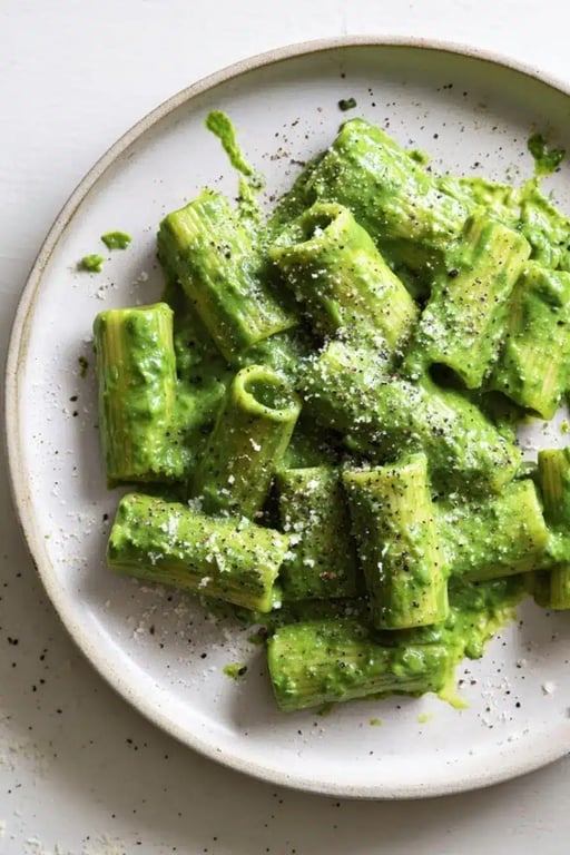 High Protein Spinach Pasta That’s Creamy, Comforting & Family-Approved 7 High protein green pasta with cracked pepper and vegan cheese
