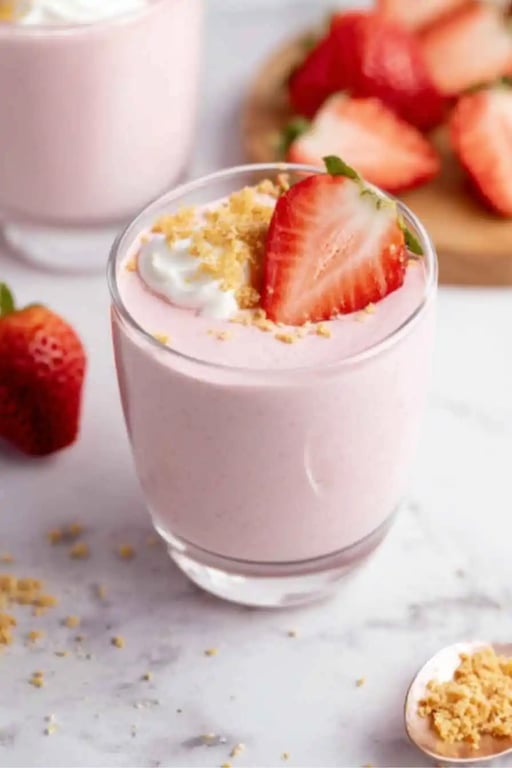High-Protein Strawberry Mousse – Light, Creamy, and Easy