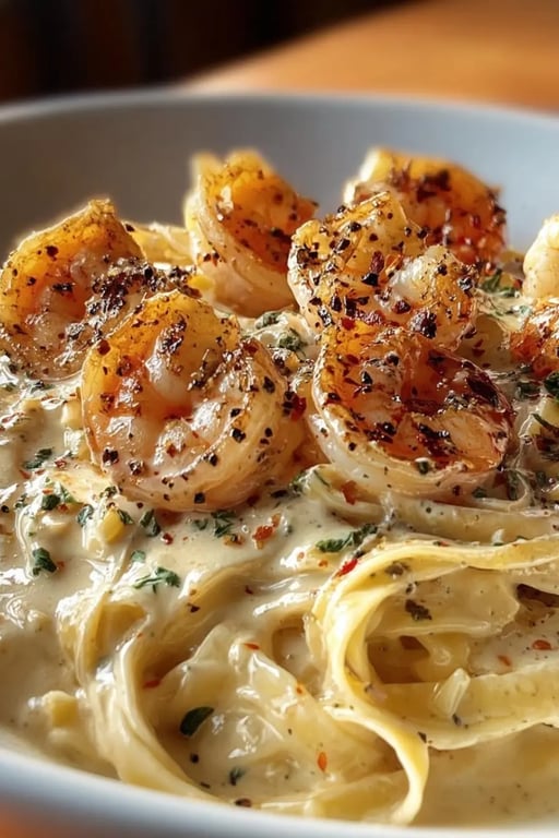 Irresistible Marry Me Shrimp Pasta – A Creamy, Flavorful Delight 1 Creamy Marry Me Shrimp Pasta topped with seared shrimp and Parmesan sauce