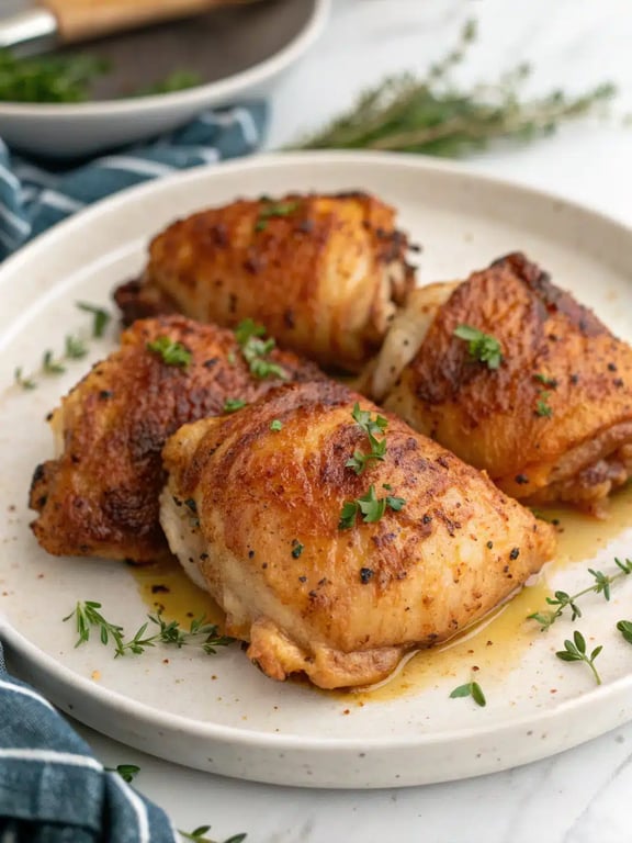 A beautifully plated air fryer chicken dinner with roasted vegetables and a fresh side salad