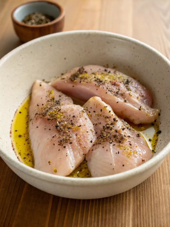 Step 4 for air fryer chicken breast — texture check