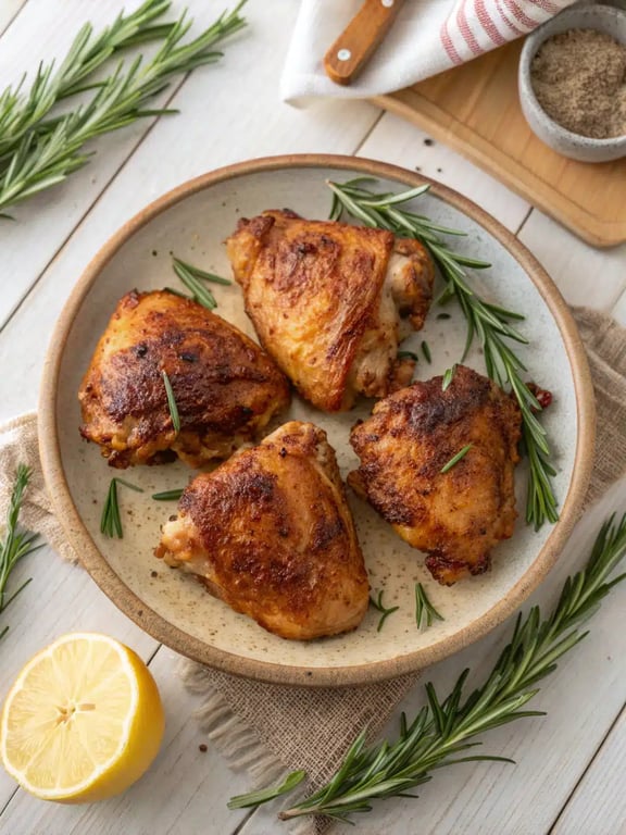 Cuisses de poulet à la friteuse à air, express pour un plaisir facile en semaine