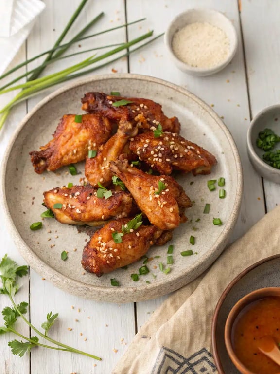 Ailes de poulet à la friteuse à air avec sauce Buffalo Joy simple