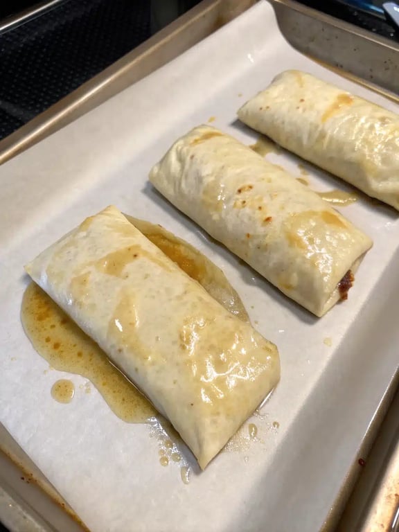 Final step for air fryer chimichangas — plated and ready
