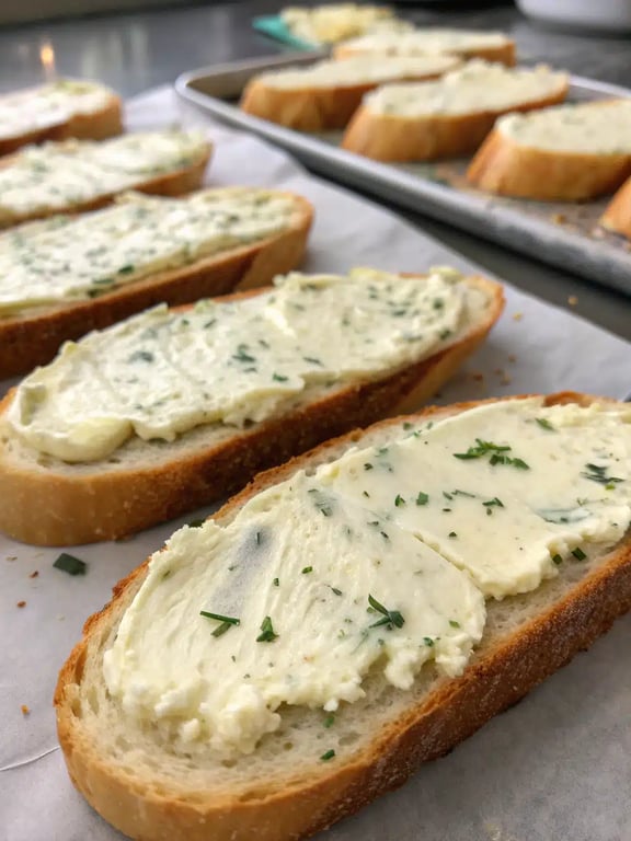 Step 4 for air fryer garlic bread — texture check