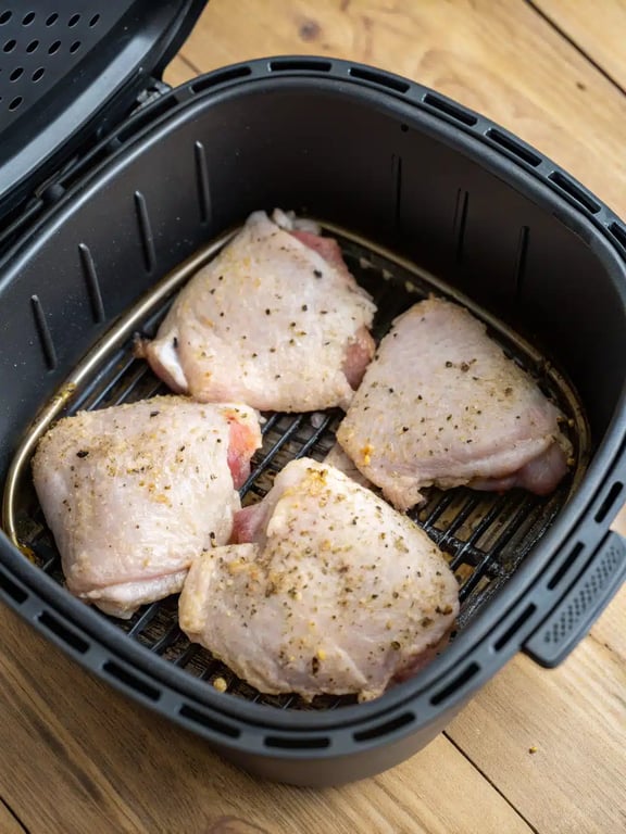 Final step for air fryer recipes — plated and ready