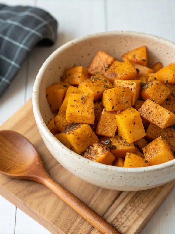 Step 4 for air fryer squash — texture check