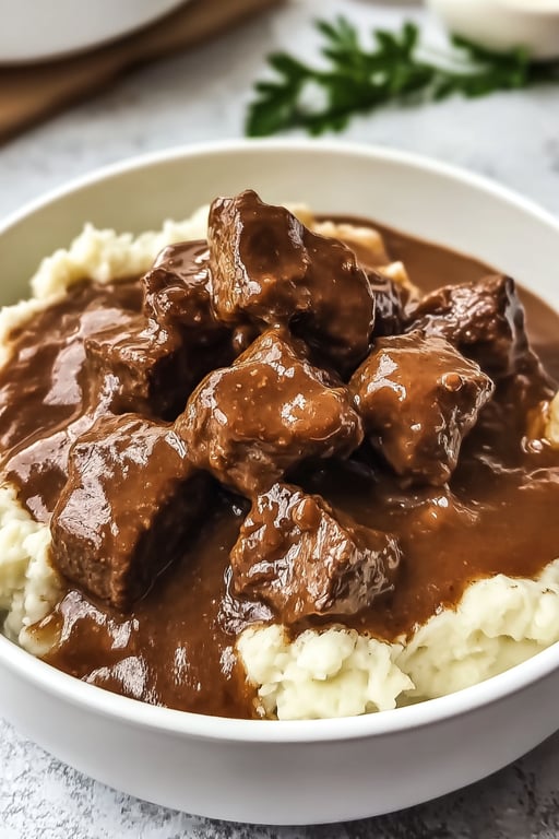 Crock Pot Beef Tips and Gravy (Easy 8 Hour Slow Cooker Meal)
