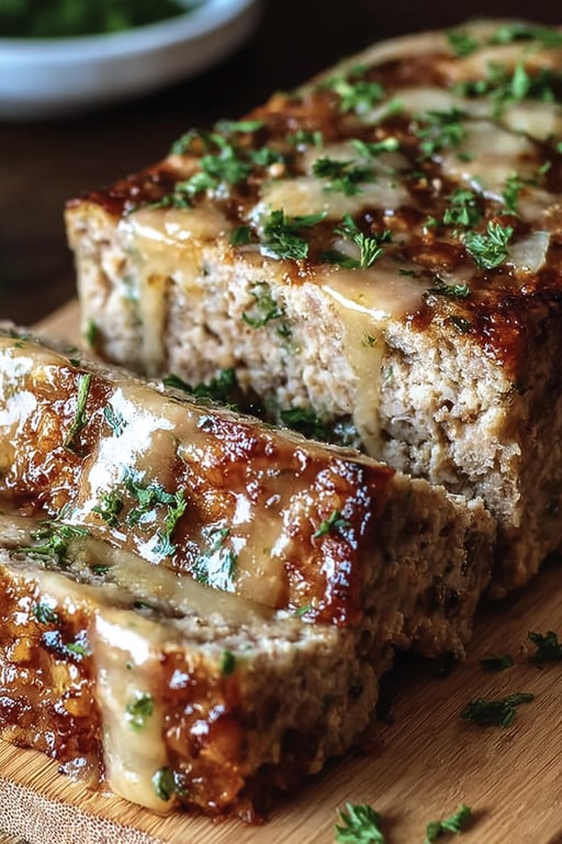 Juicy Garlic Parmesan Chicken Meatloaf: Makes 6 Servings