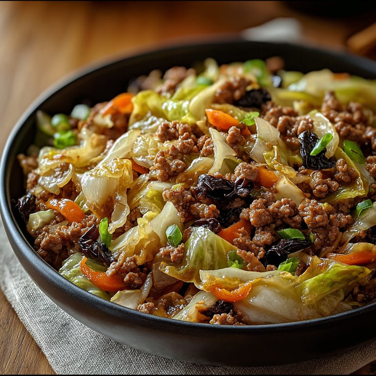 Chinese Ground Beef Cabbage Stir: 10 Minutes of Prep