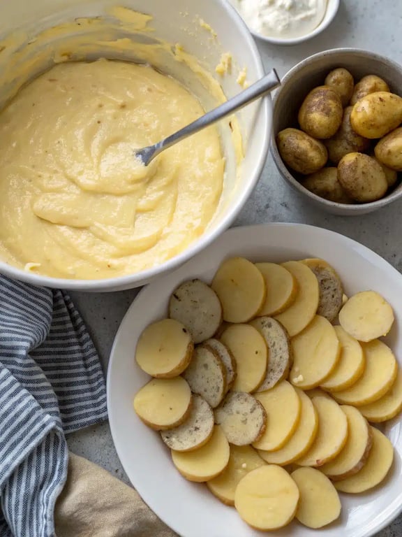 Step 4 for cowboy potato casserole — texture check