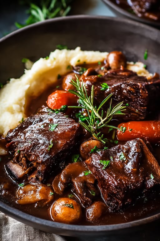 Crockpot Beef Short Ribs: Makes 6 Servings