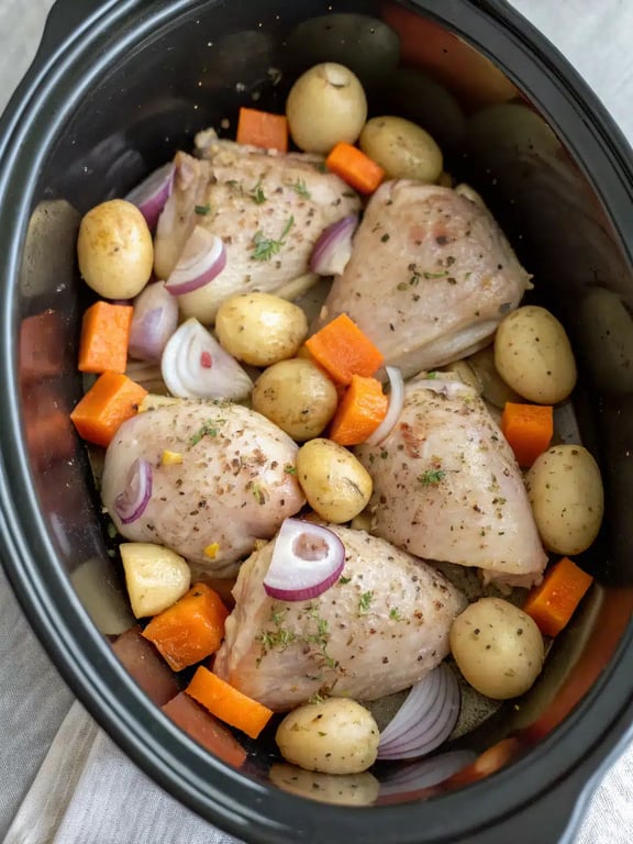 Step 4 for slow cooker casserole — texture check
