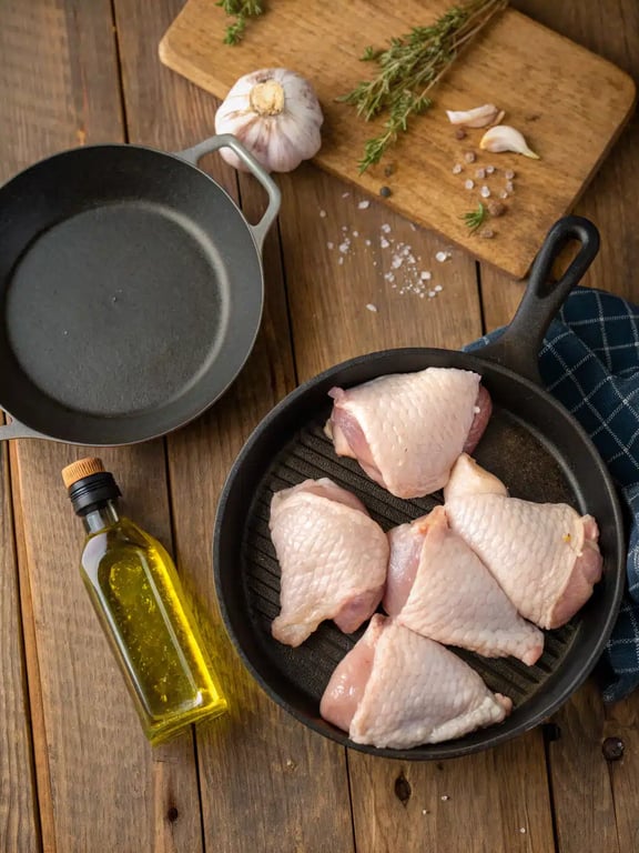 Step 2 for slow cooker chicken stew — process in progress
