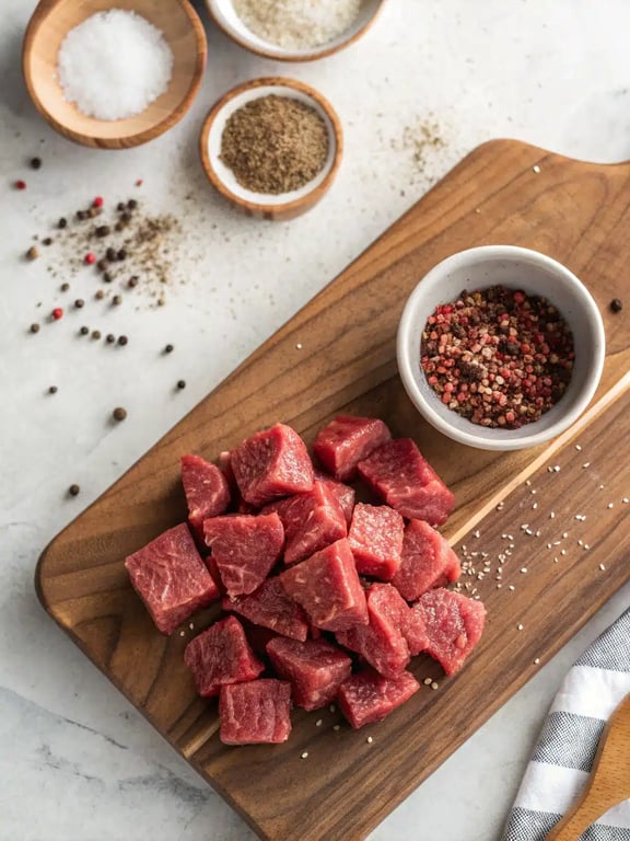 Step 2 for slow cooker recipes — process in progress