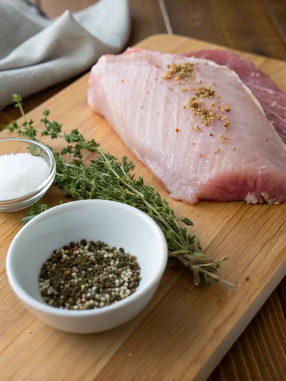 Step 2 for slow cooker turkey breast — process in progress